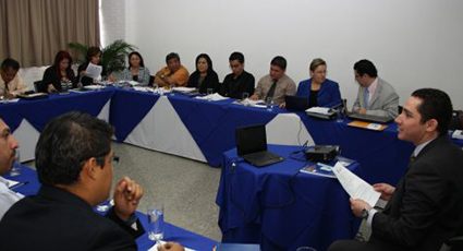 Workshop with staff members of the Human Rights Procurator´s office of El Salvador